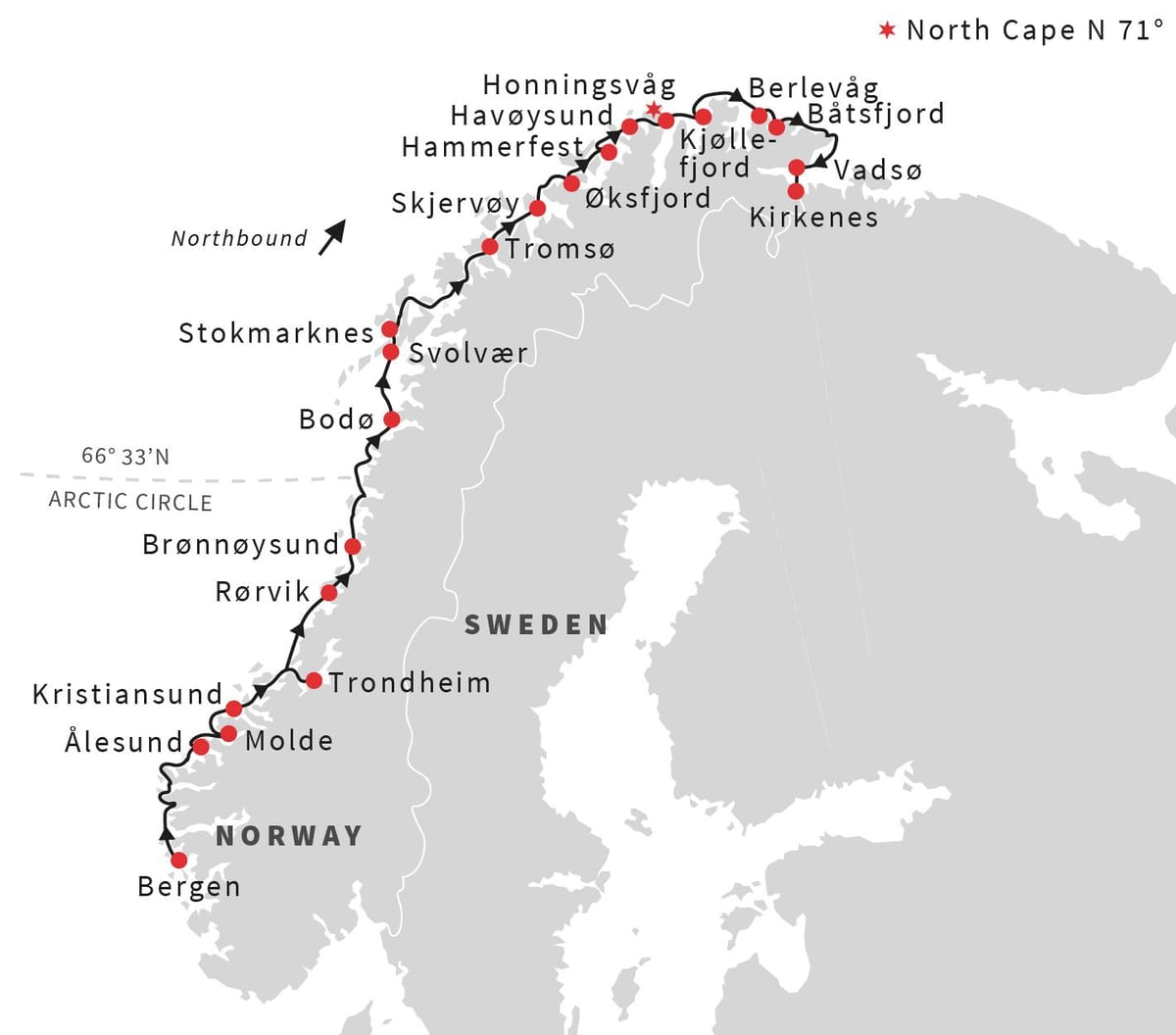 Bản đồ của bergen na Uy ánh sáng đường sắt