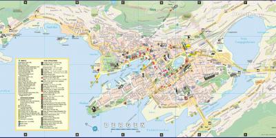 Bergen na Uy bản đồ thành phố