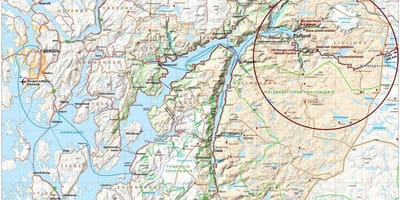 Hardangerfjord na Uy bản đồ