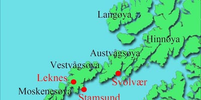 Lofoten đảo na Uy bản đồ
