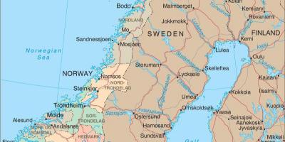 Một bản đồ của na Uy