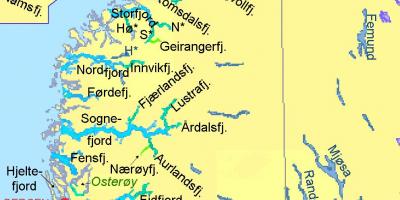 Bản đồ của na Uy đang ở vịnh hẹp